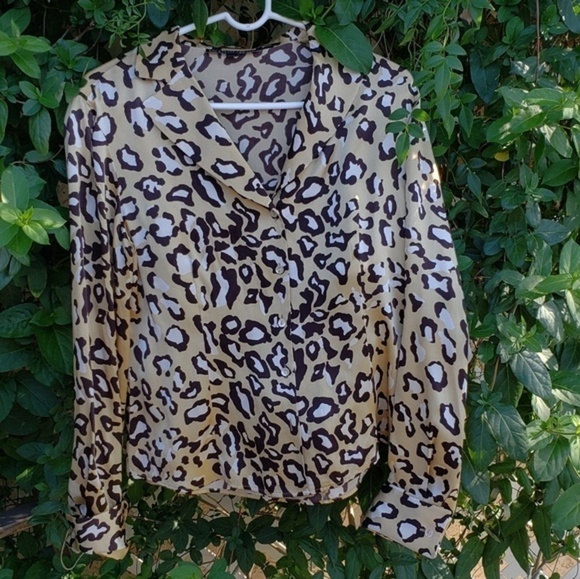 LaFayette 148 NY‎ Silk leopard blouse, - Picture 5 of 7